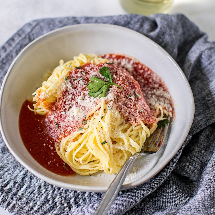 Picture of capellini pasta